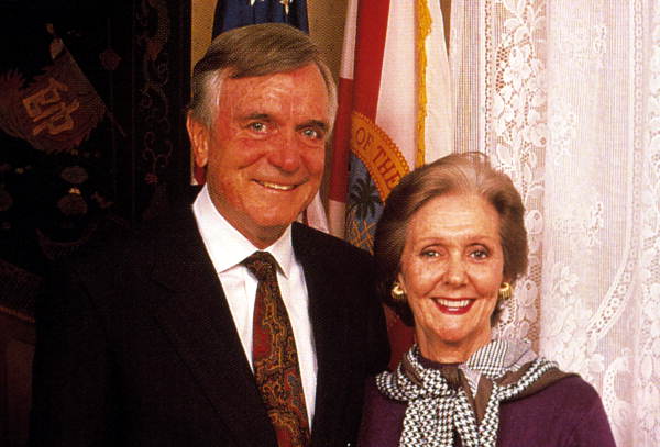 Governor Lawton Chiles and First Lady Rhea Chiles in Tallahassee (1991).