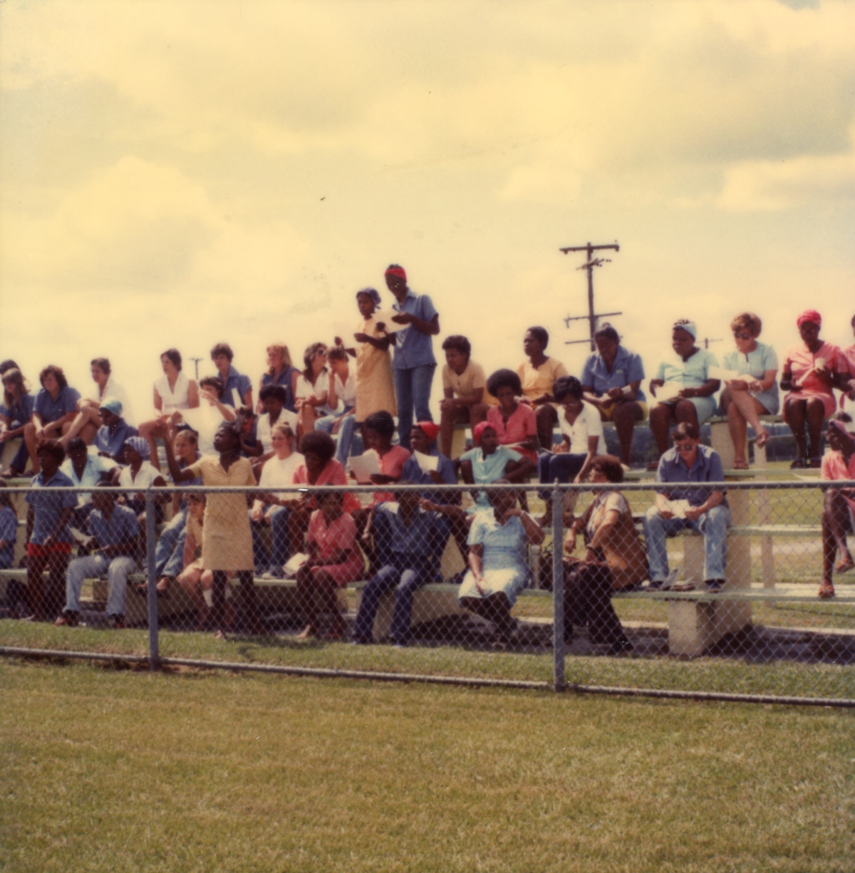 Spectators in attendance during the prison Olympics at F.C.I. in Lowell.