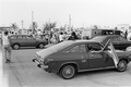 Cuban flag displayed from Datsun at docks during the Mariel Boatlift - Key West, Florida.