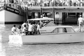 Cuban refugees aboard "Matilde" arriving at Key West from Mariel, Cuba.