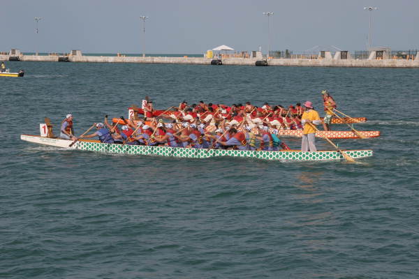 View of races during the Battle in the Bay Dragon Boat Festival - Key West, Florida, 2006