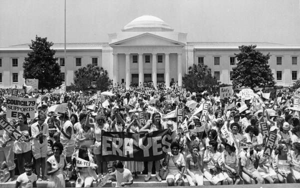 ERA demonstrators in front of the Florida Supreme Court - Tallahassee, Florida.
