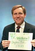 Florida State Representative T.K. Wetherell from Daytona Beach in Tallahassee, Florida.