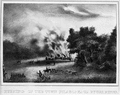 Burning of the Town Pilak-Li-Ka-Ha by Gen. Eustis.