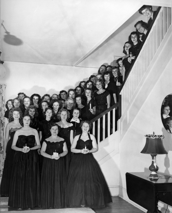 Nancy Tribble Benda with her sorority sisters at Florida State University, ca. 1949.