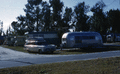 Airstream trailer and Dodge Sierra wagon at the River's Edge Tourist Park in Ft. Myers.
