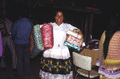 Susie Billie with Christmas presents at the village in Ft. Myers.