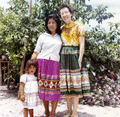 Photographer's wife Gladys posing with Susie Billie and her daughter Eva near Naples.