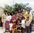 Photographer's wife Gladys posing with Susie Billie and her family at their camp in Naples.