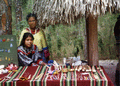 Seminole Indian craft table at festival.