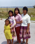 Portrait of Susie Billie with her daughters.