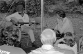 Gamble Rogers, right, with Roy Book Binder in a music workshop at the 1982 Florida Folk Festival in White Springs.