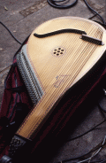 Ukrainian bandura belonging to Yarko Antonevych at the 1995 Florida Folk Festival in White Springs.