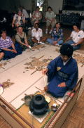Kazuko Law performing Japanese tea ceremony during the 1998 Florida Folk Festival in White Springs.