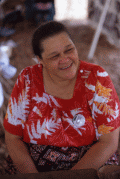 Fijian cultural advocate and storyteller Lilly Koroitamudu at the 1998 Florida Folk Festival.