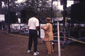 View showing visitors near stage at the Zora Neale Hurston Festival of the Arts and Humanities in Eatonville, Florida.