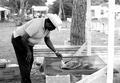 George Alexander and his open pit barbecue at Zora Neale Hurston Festival- Eatonville, Florida