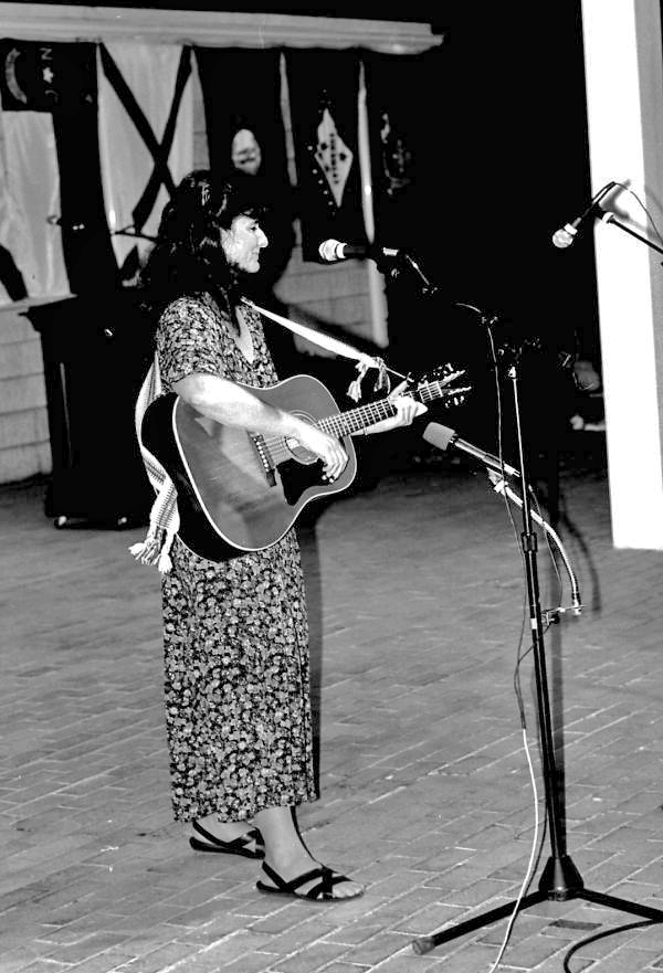 Folk singer and songwriter Eugenia Fitchen performing at the Florida Folk Festival- White Springs, Florida