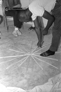 Alphonso Jennings giving a white oak basket making demonstration- Lake City, Florida