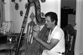 Jesus Rodriguez playing the Venezuelan harp