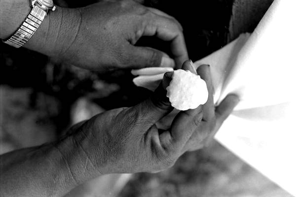 Medicinal herbs wrapped in cloth used by Susie Billie for medicine- Big Cypress Seminole Indian Reservation, Florida
