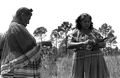 Susie Jim Billie and daughter Agnes Cypress collecting medicinal herbs- Big Cypress Seminole Indian Reservation, Florida