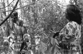 Susie Jim Billie and daughter Agnes Cypress searching for medicinal plants and herbs- Big Cypress Seminole Indian Reservation, Florida