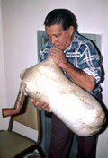 Nikitas Tsimouris playing the tsambouna- Tarpon Springs, Florida