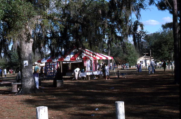 View of tents set up for the Zora Neale Hurston Festival of the Arts and Humanities - Eatonville, Florida