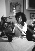 Kathy Levanthal making an Ikebana floral arrangement- Lake Park, Florida.