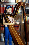 Ana Maria DeArmas playing the Venezuelan harp- Naples, Florida