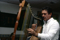 Jesus Rodriguez playing the Venezuelan harp- Naples, Florida