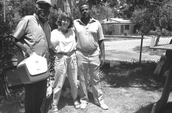 Street singer Tom Walton with apprentice James Watson and folklorist Debbie Fant - Saint Petersburg, Florida.