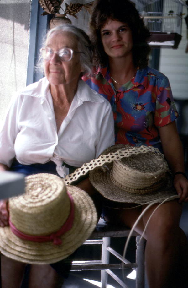 Minorcan American artisan Ada Mickler with her apprentice Donna Roberts - Saint Augustine, Florida