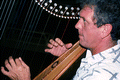 Jesus Rodriguez playing Venezuelan harp- Miami, Florida.