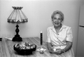 Ola Kryway with her pysanky Easter eggs - Titusville, Florida.