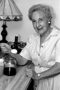 Ola Kryway dyeing an Easter egg - Titusville, Florida.