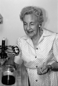 Ola Kryway decorating an Easter egg - Titusville, Florida.