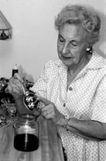 Ola Kryway dyeing an Easter egg - Titusville, Florida.