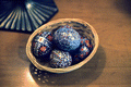 Easter eggs decorated by Ola Kryway and apprentice Mary Martin using the Ukrainian pysanky technique - Titusville, Florida.