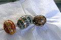 Easter eggs decorated by Ola Kryway and apprentice Mary Martin using the Ukrainian pysanky technique - Titusville, Florida.