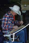 Cow whip maker George "Junior" Mills - Okeechobee, Florida.