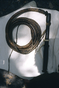 Cow whip made by George "Junior" Mills - Okeechobee, Florida.