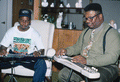 Gospel steel guitarist Aubrey Ghent teaching his apprentice Elton Noble - Fort Pierce, Florida