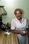 Ola Kryway decorating Easter eggs - Titusville, Florida.