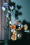 Origami flowers made by Kazuko Law - Gulf Breeze, Florida