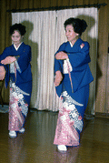 Kazuko Law, right, and apprentice Ofuyu Forrest performing a traditional Japanese dance - Gulf Breeze, Florida