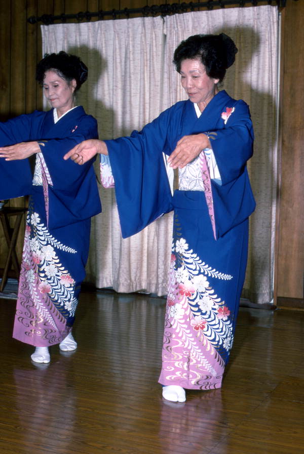 Kazuko Law, right, and apprentice Ofuyu Forrest performing a traditional Japanese dance - Gulf Breeze, Florida