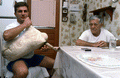 Tsabouna player Nikitas Tsimouris, right, with apprentice and grand-nephew Nikitas Kavouklis - Tarpon Springs, Florida
