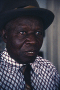 Washboard musician Washboard Bill Cooke - West Palm Beach, Florida.